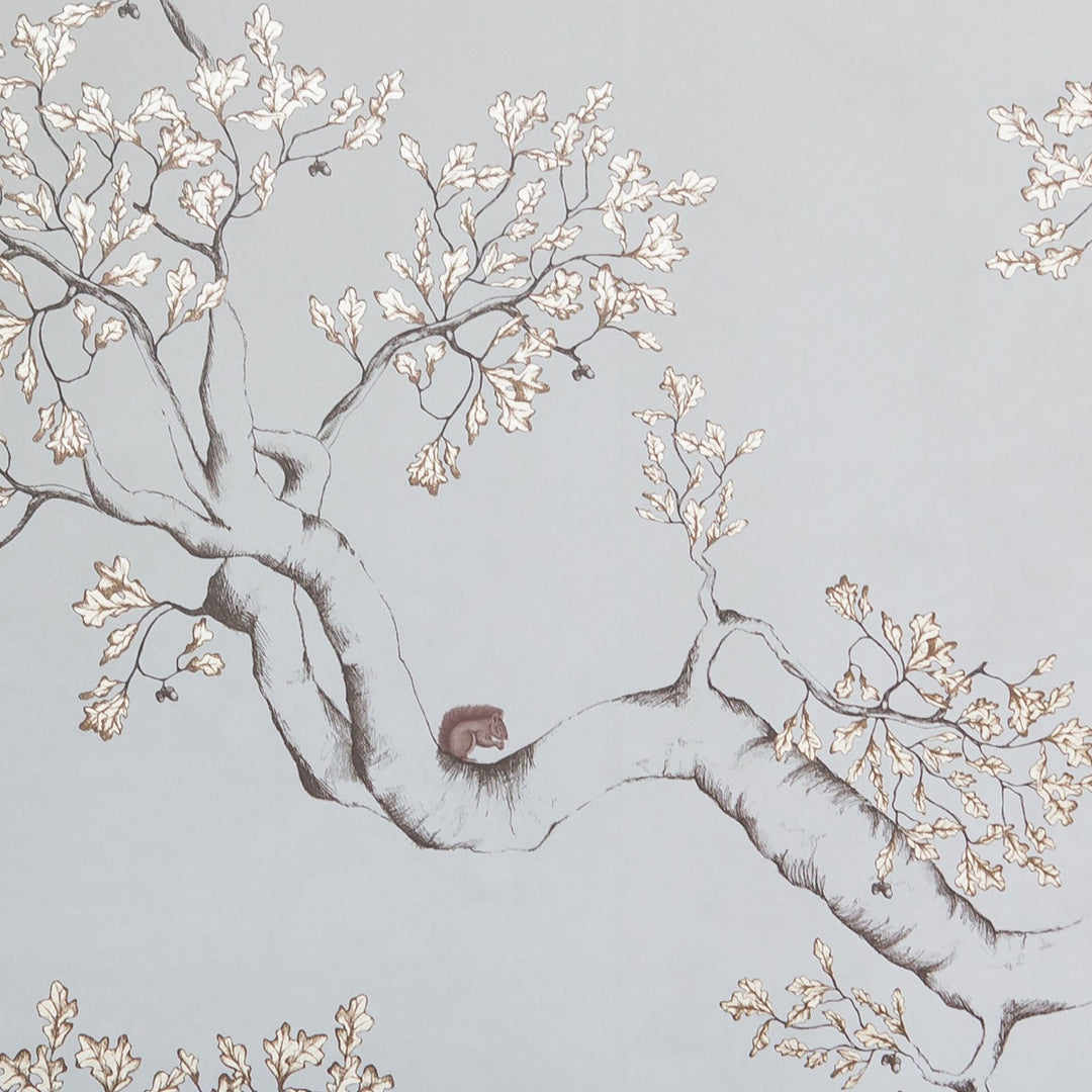 Nutcracker Wallpaper in Taupe by Juliet Travers