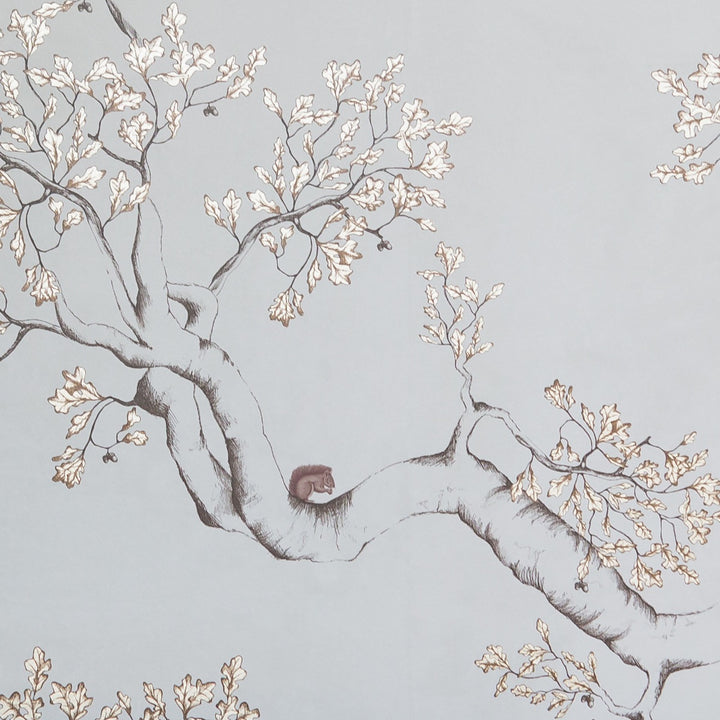 Nutcracker Wallpaper in Taupe by Juliet Travers