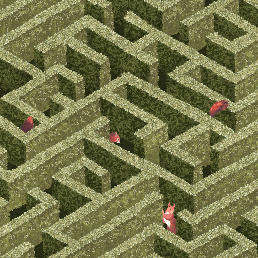 Labyrinth With Squirrel Wallpaper
