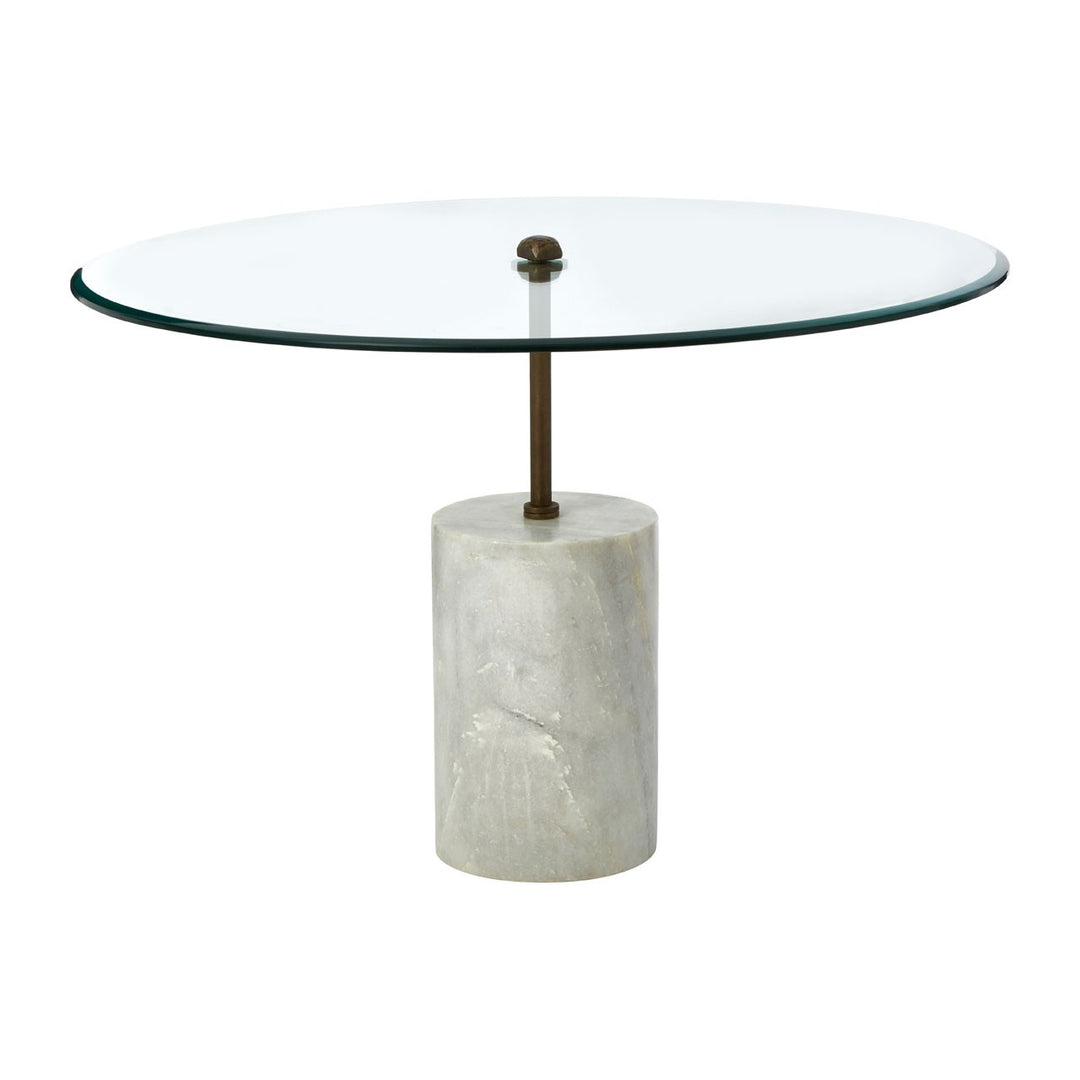 Lily White Marble Base Side Table