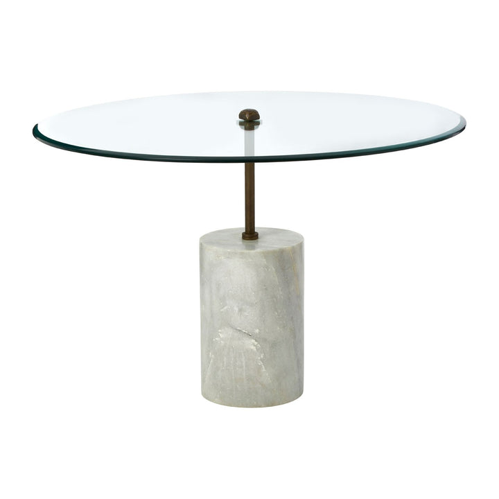 Lily White Marble Base Side Table