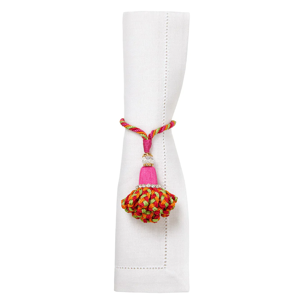 Marbella Napkin Rings - Pink & Orange
