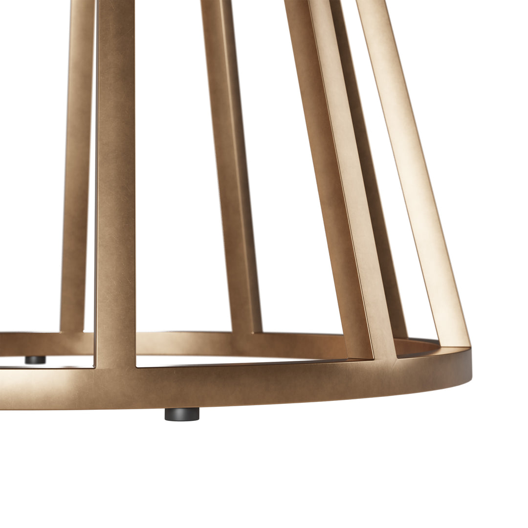 Bredon Round Concrete & Brass Base Dining Table