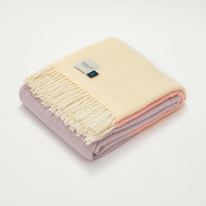 Pink Sunset Wool Blanket