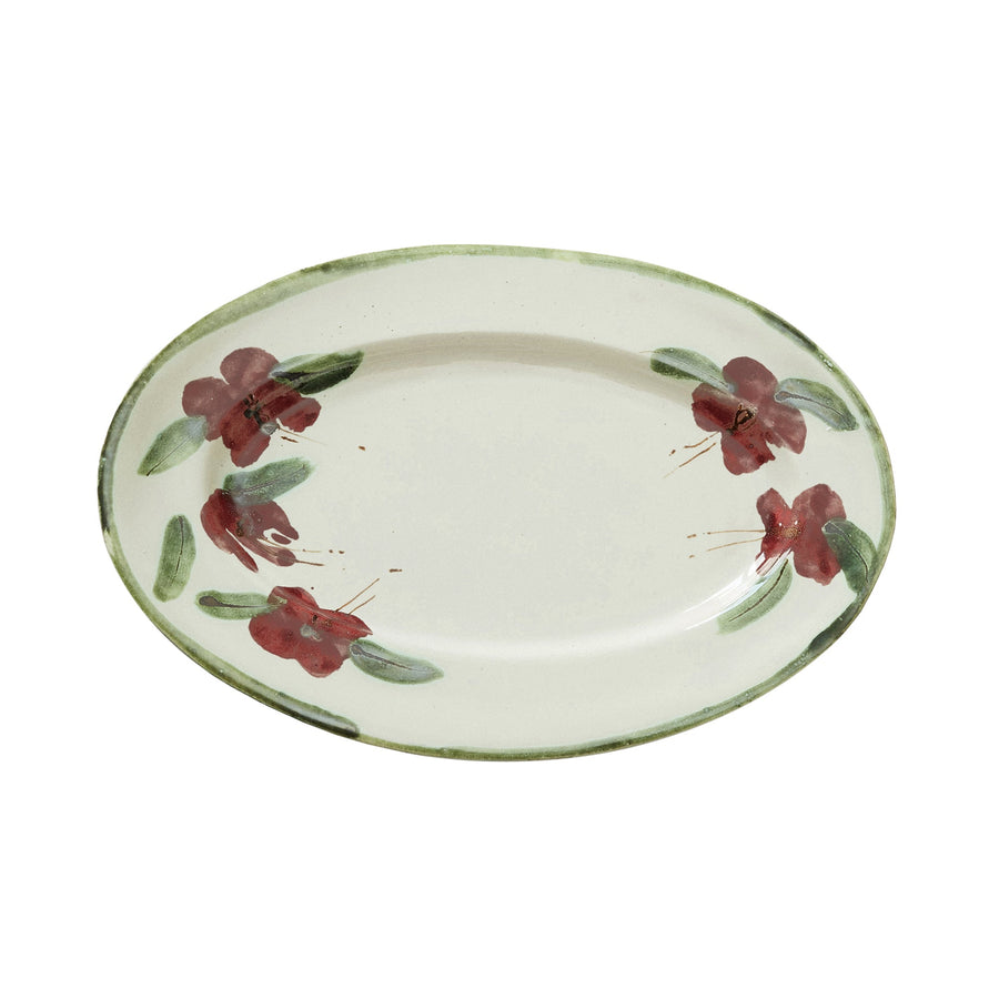Hellebore Ceramic Oval Platter
