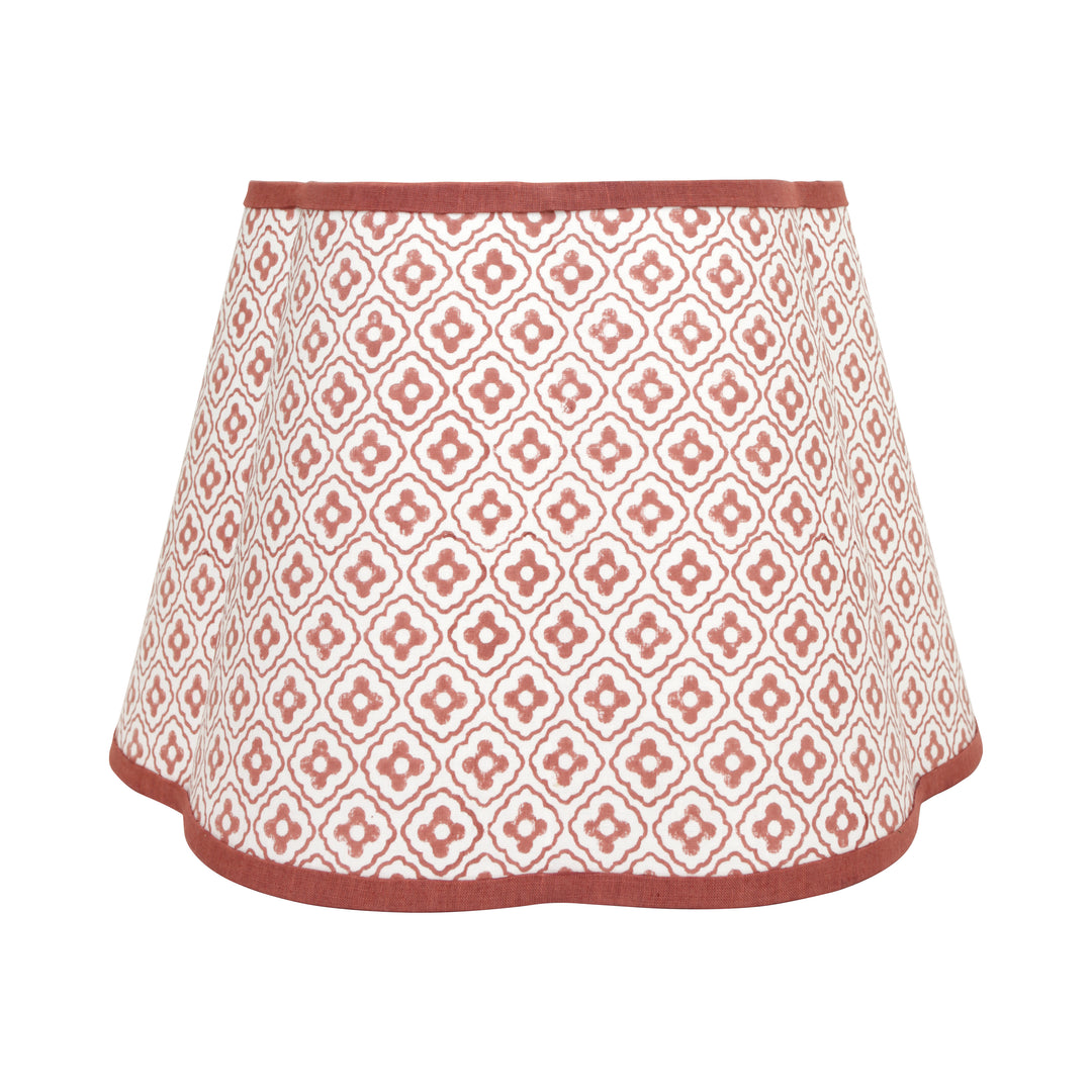 Scalloped Finestra Lampshade - Pink