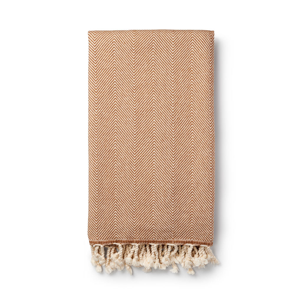 Sema Herringbone Cotton & Wool Throw