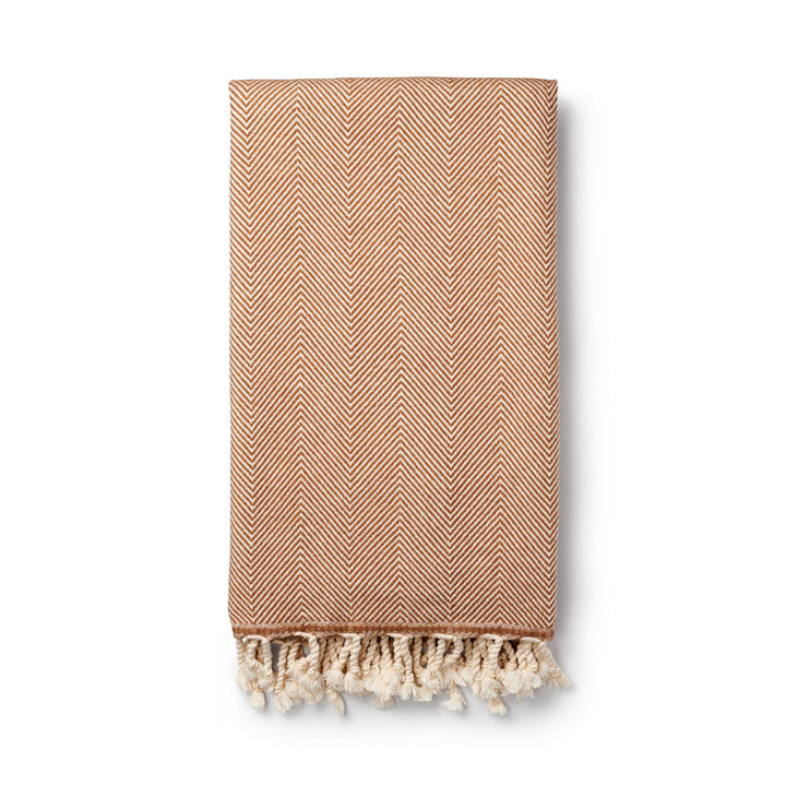 Sema Herringbone Cotton & Wool Throw