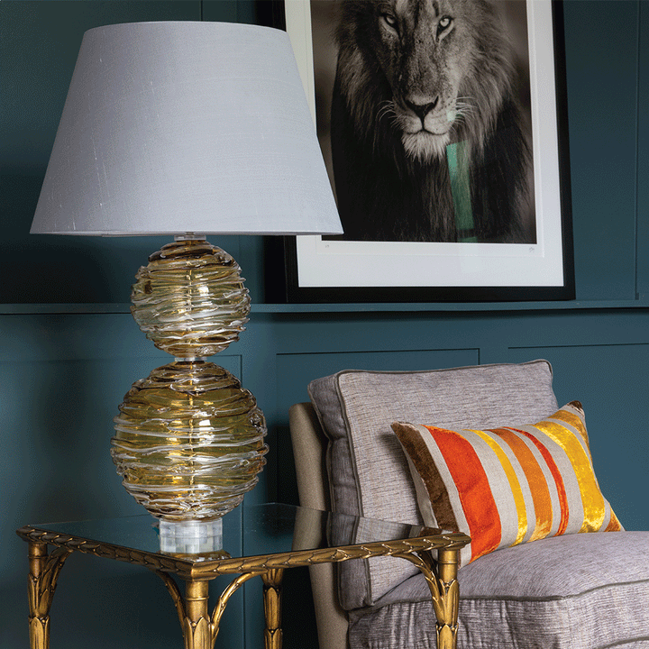 Alfie Crystal Table Lamp - Amber