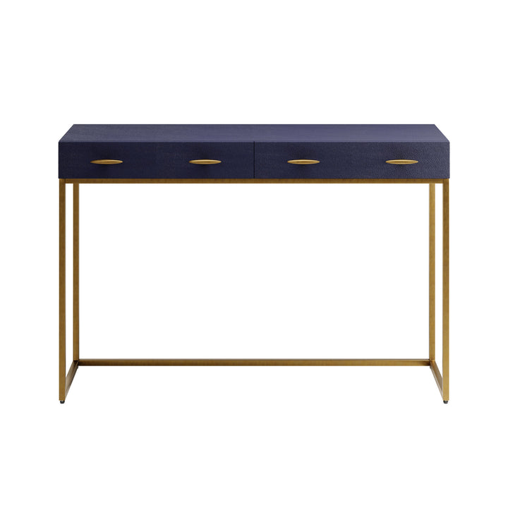 Willersley Console Table - Blue Shagreen
