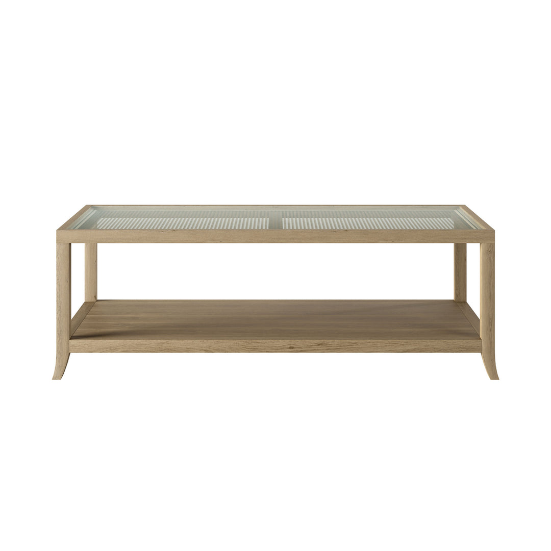 Witley Oak & Rattan Coffee Table
