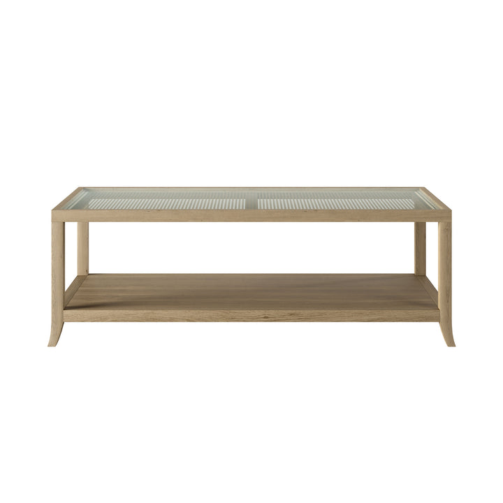 Witley Oak & Rattan Coffee Table