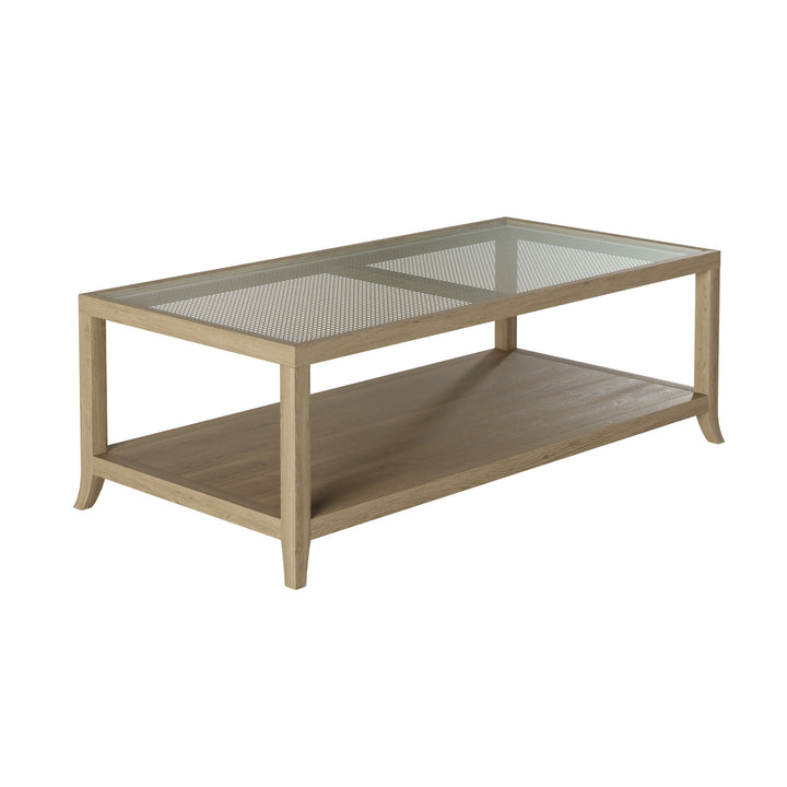 Witley Oak & Rattan Coffee Table