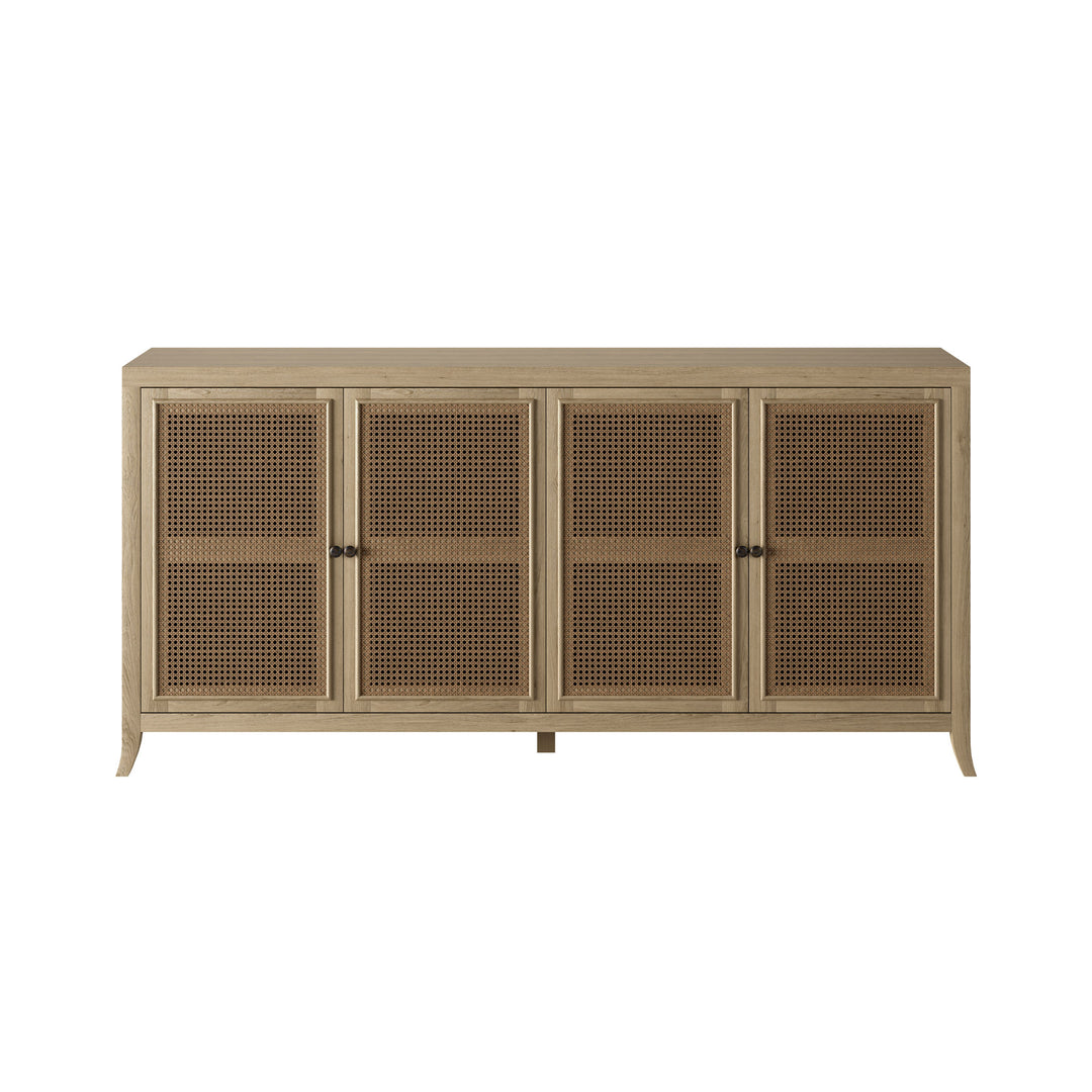 Witley Oak & Rattan Sideboard | Decoralist.com