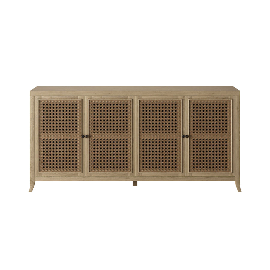 Witley Oak & Rattan Sideboard | Decoralist.com