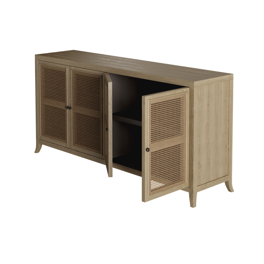 Witley Oak & Rattan Sideboard | Decoralist.com