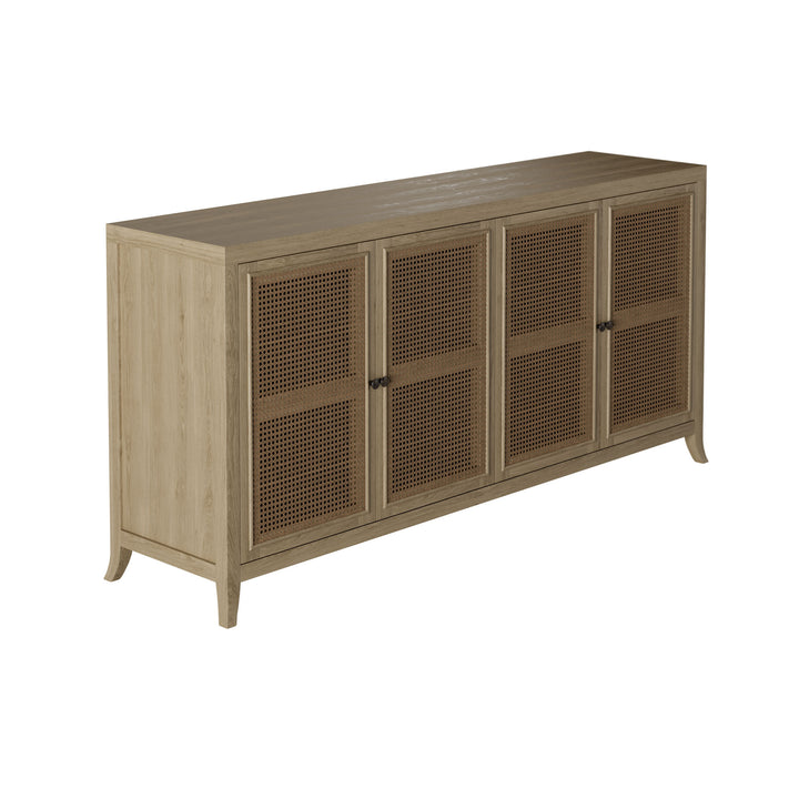 Witley Oak & Rattan Sideboard | Decoralist.com
