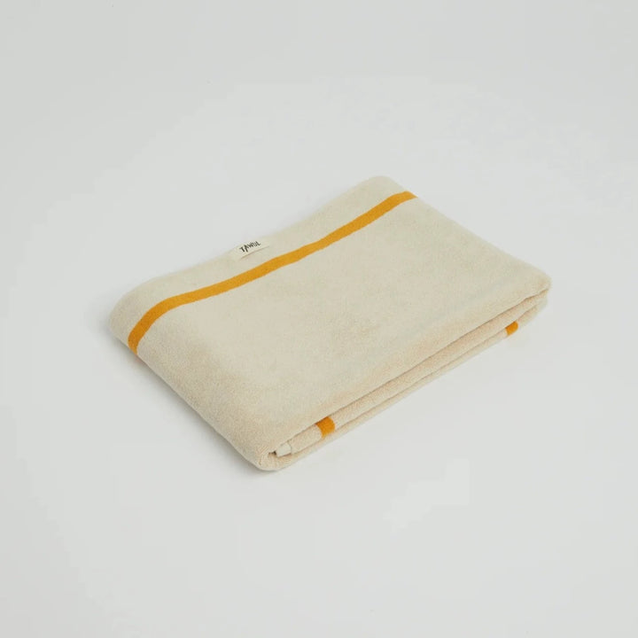 The Classic Ecru & Yellow Organic Cotton Towel