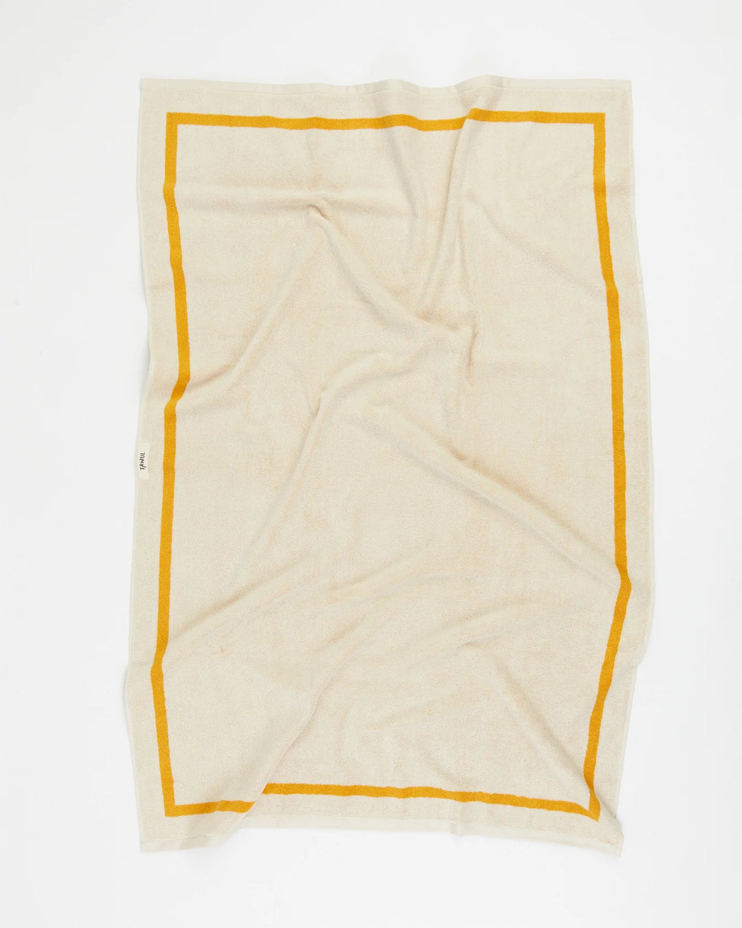 The Classic Ecru & Yellow Organic Cotton Towel