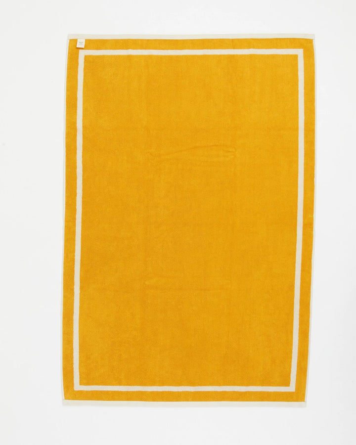 The Classic Ecru & Yellow Organic Cotton Towel