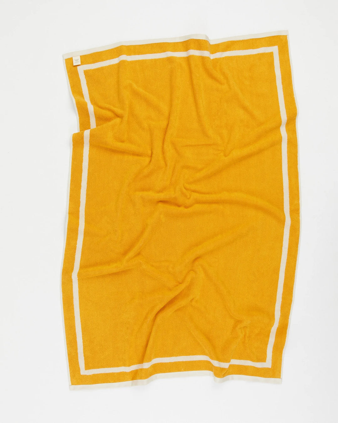 The Classic Ecru & Yellow Organic Cotton Towel