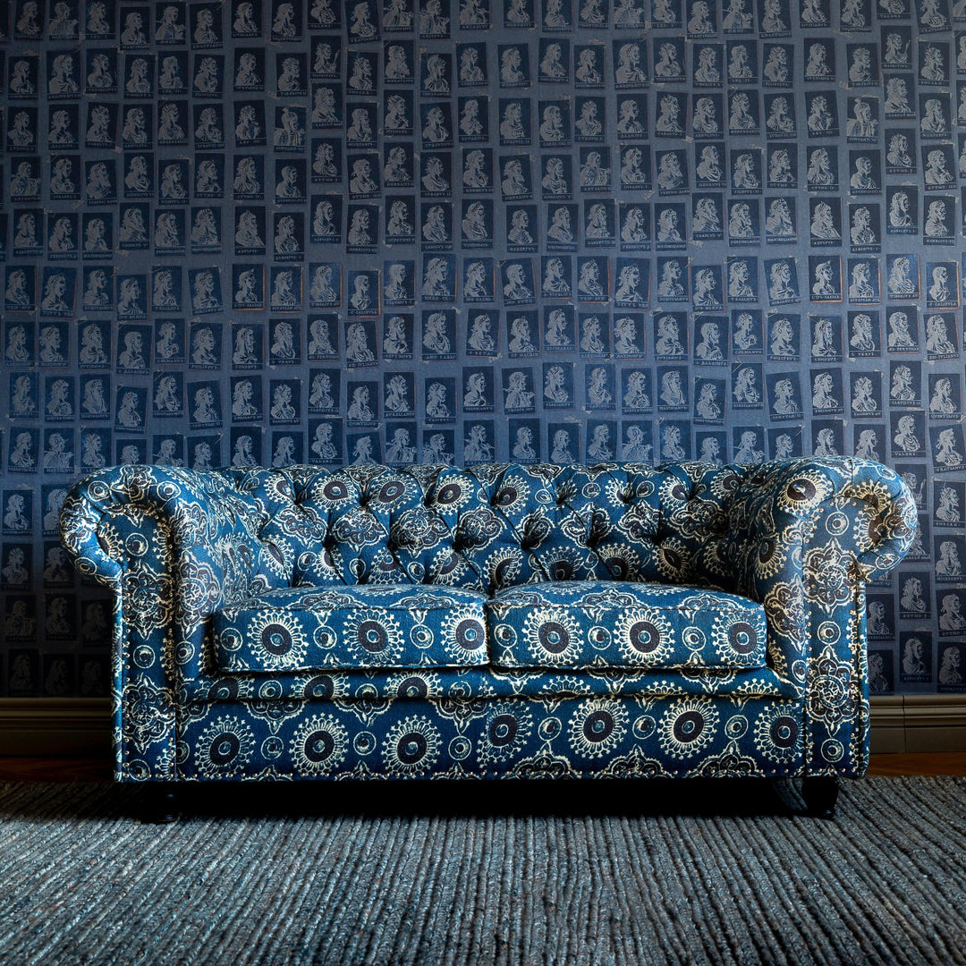 Winston Tufted Sofa - Ajrak Linen