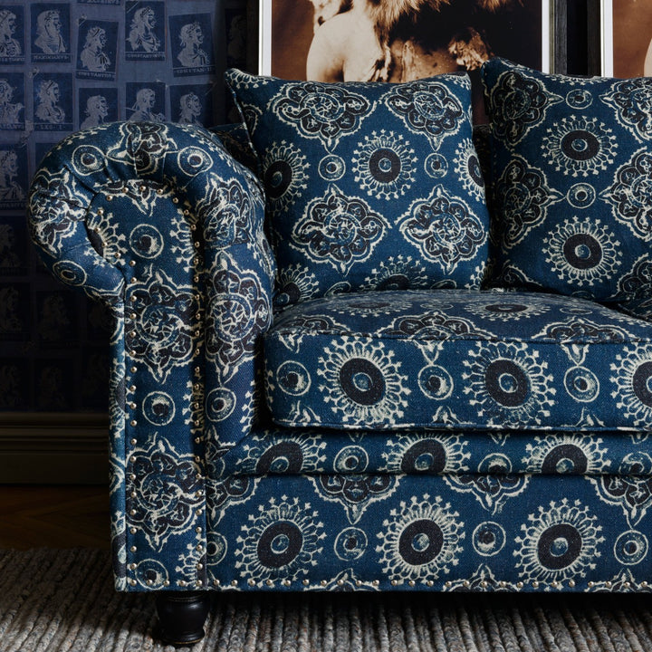 Winston Tufted Sofa - Ajrak Linen
