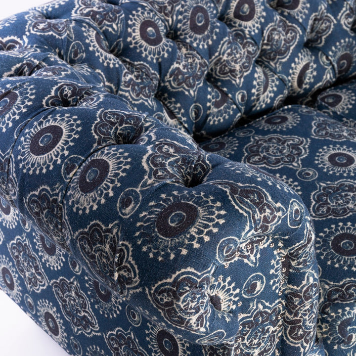 Winston Tufted Sofa - Ajrak Linen