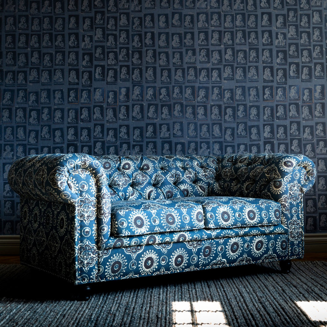 Winston Tufted Sofa - Ajrak Linen