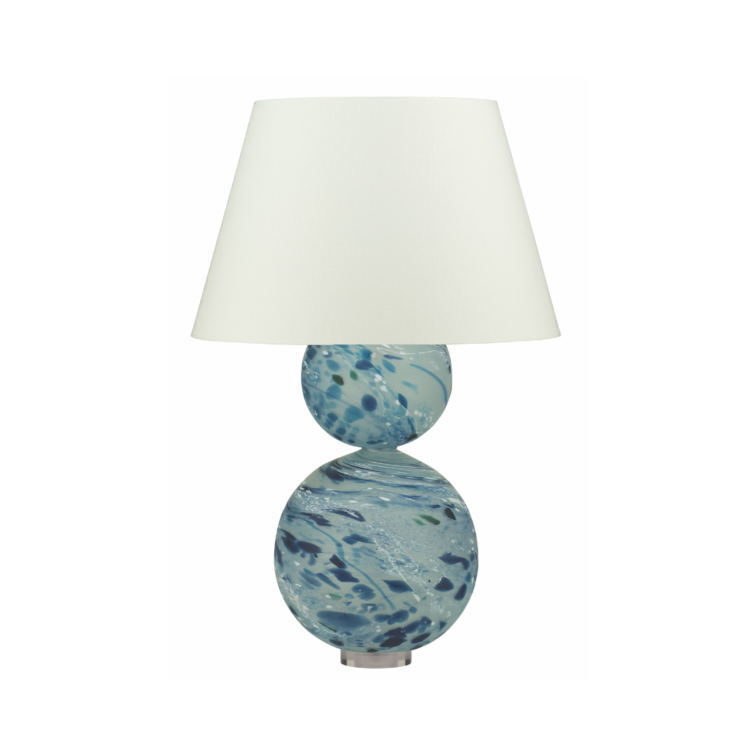 Ariana Crystal Glass Table Lamp - Indigo