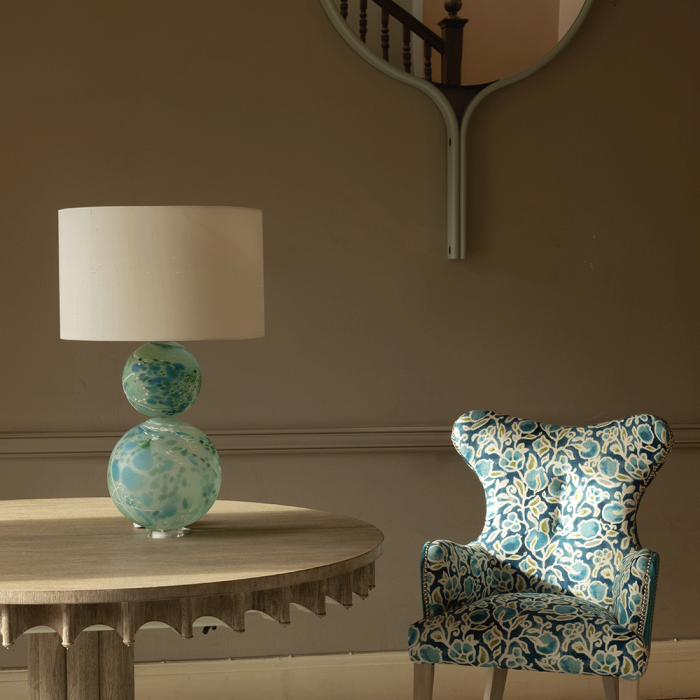 Ariana Crystal Glass Table Lamp - Sea Green | William Yeoward