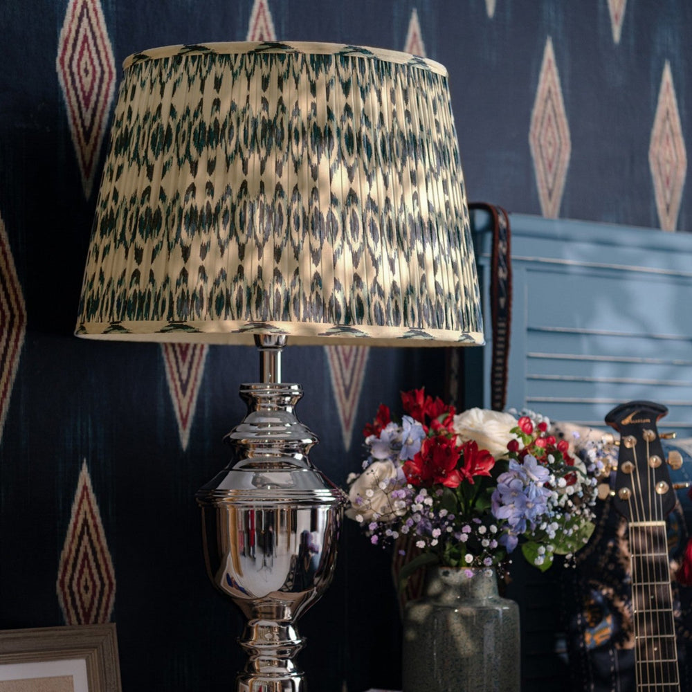 Blue Eyes Patterned Ikat Lampshade
