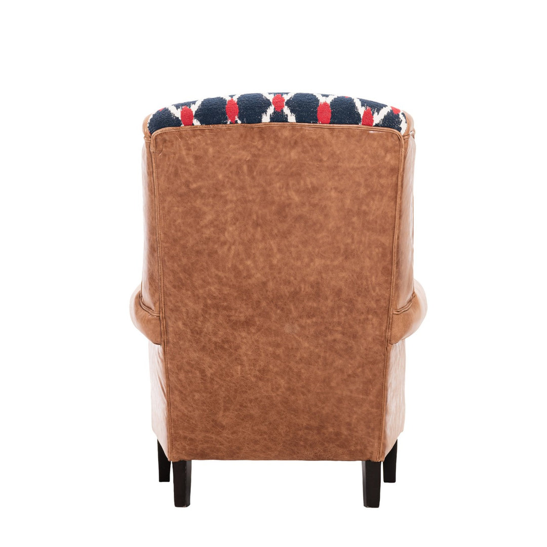Bryant Wingback Armchair - Seebensee & Hazelnut Leather