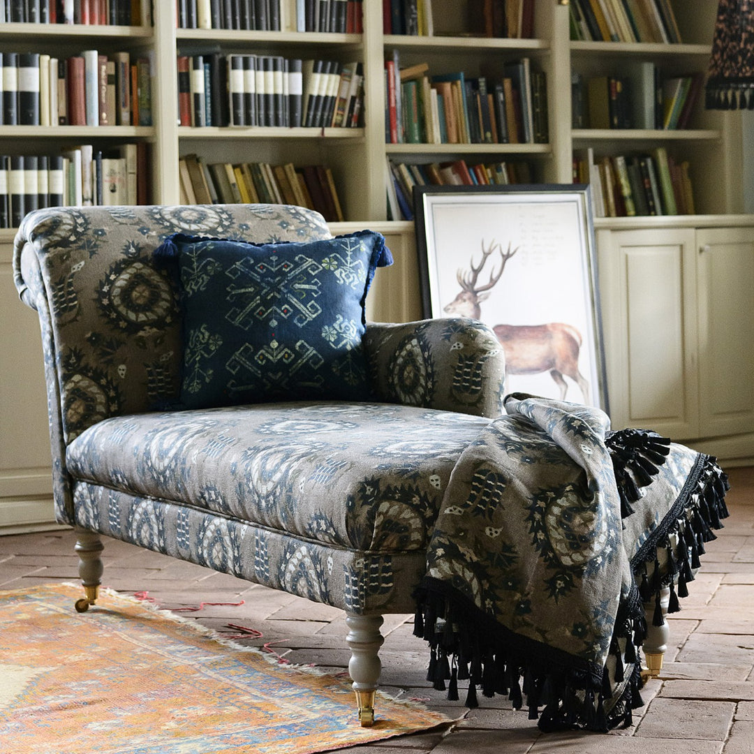 Anatolia Chaise - Flourish Dapple Grey Linen