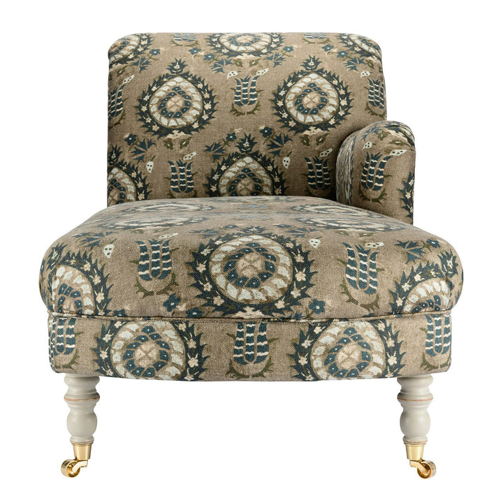 Anatolia Chaise - Flourish Dapple Grey Linen