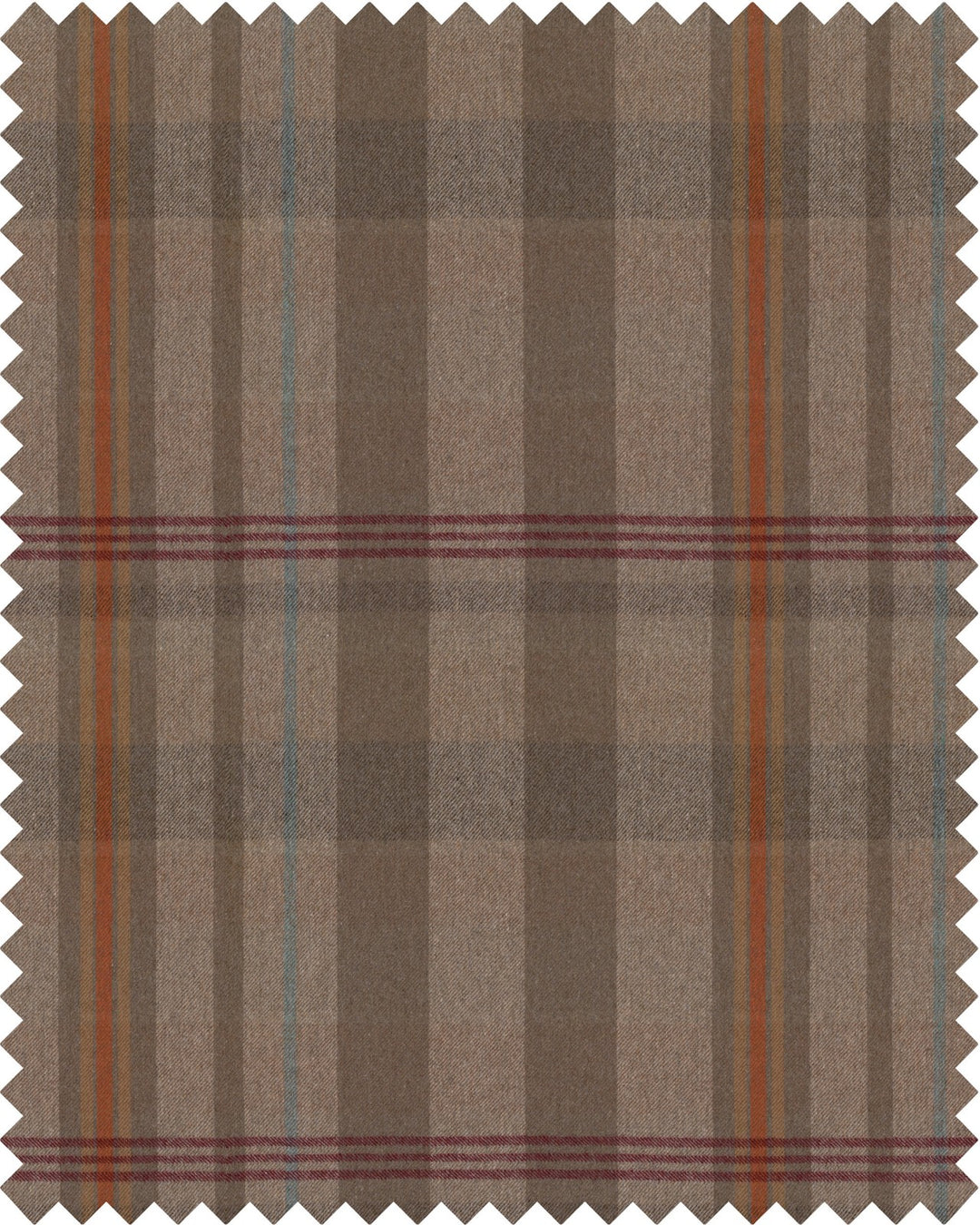 William Deconstructed Wingback Chair - Chalet Plaid & Antique Grey Leather