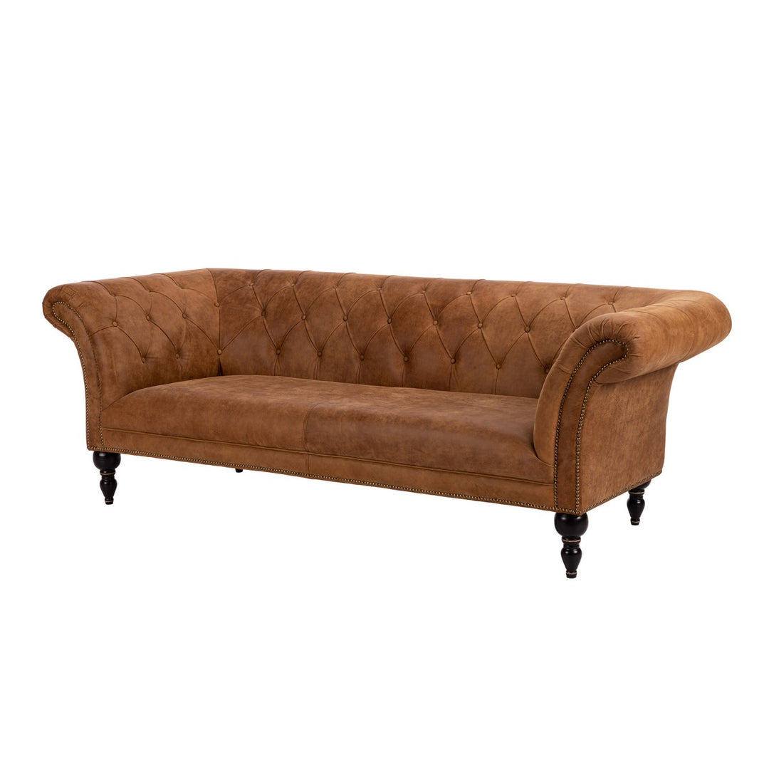 Chesterfield Sofa - Camel Leather