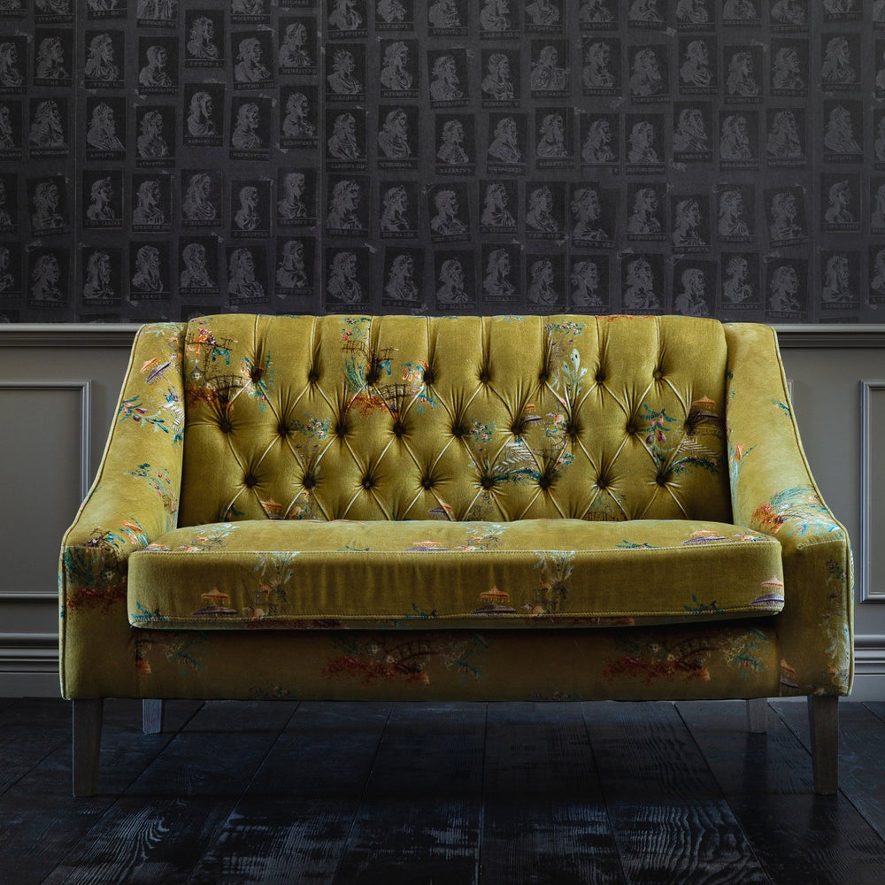 Baron Chinoiserie Velvet Tufted Sofa