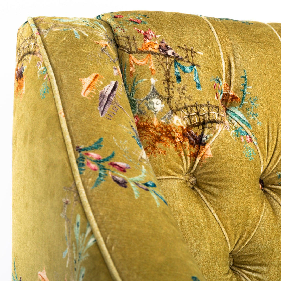 Baron Chinoiserie Velvet Tufted Sofa
