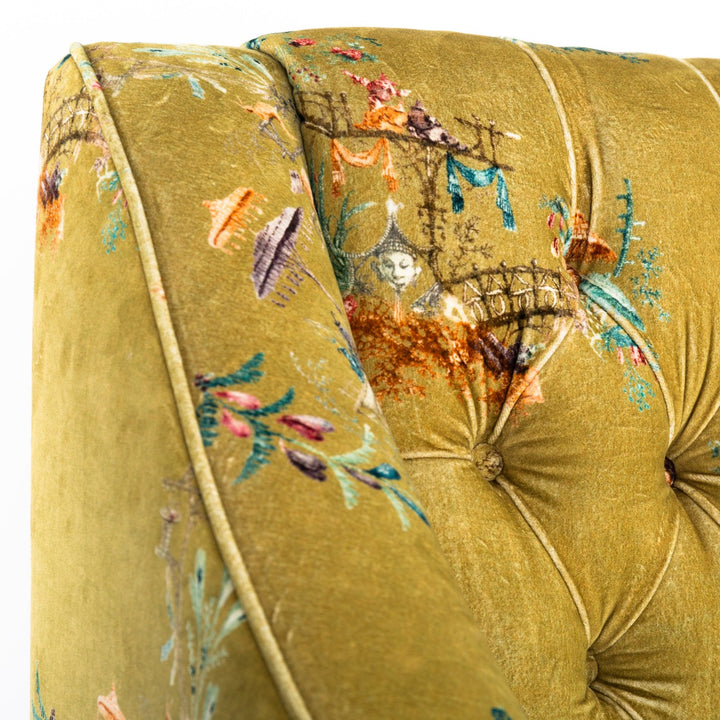 Baron Chinoiserie Velvet Tufted Sofa