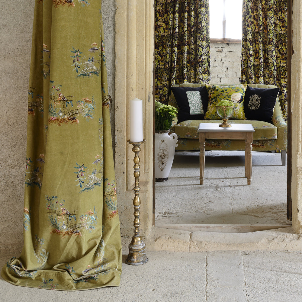 Chinoiserie Velvet Fabric
