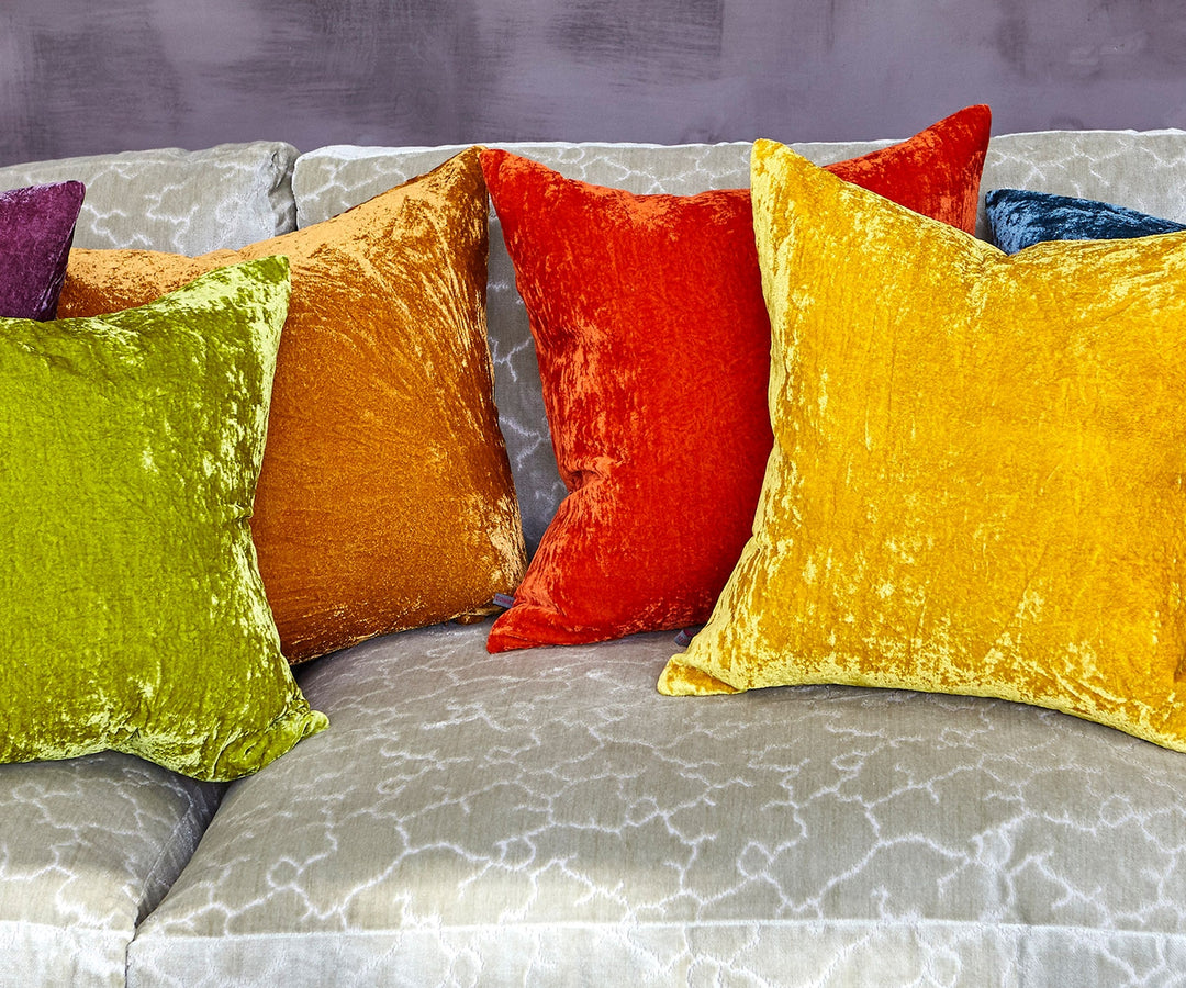 Paddy Blood Orange Velvet Cushion