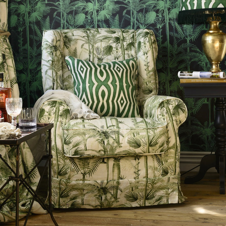 Dakota Skirted Armchair - Palmera Cubana Linen