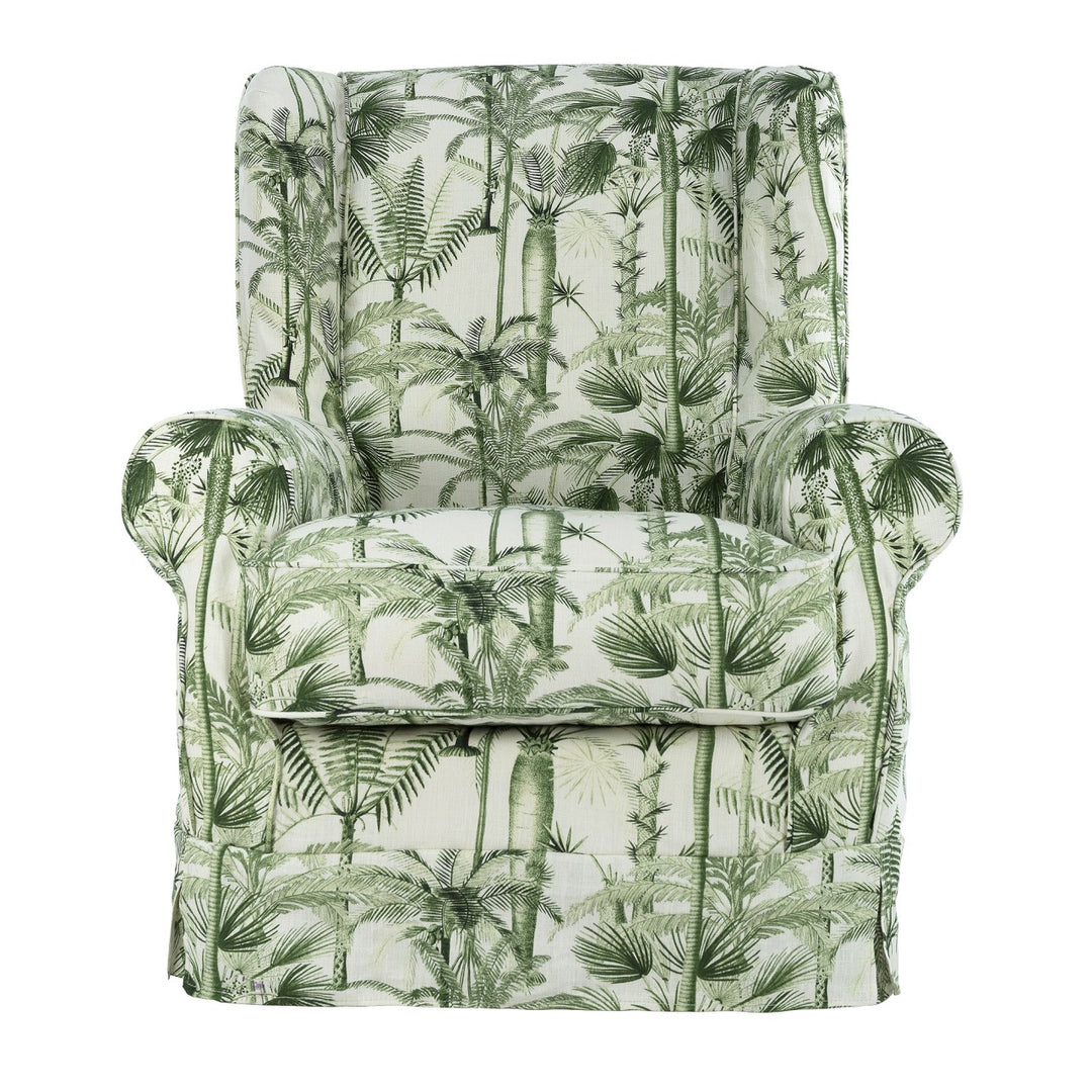 Dakota Skirted Armchair - Palmera Cubana Linen