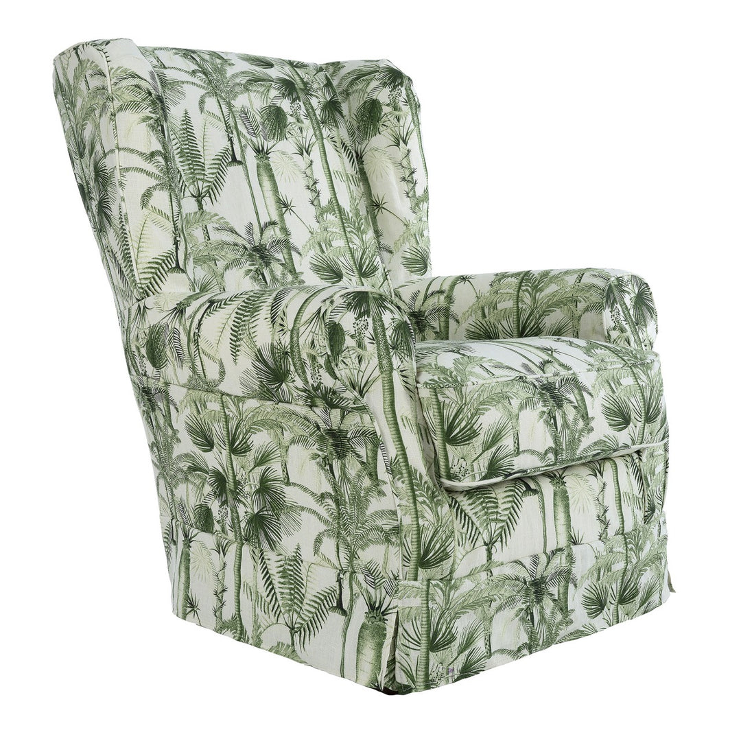 Dakota Skirted Armchair - Palmera Cubana Linen