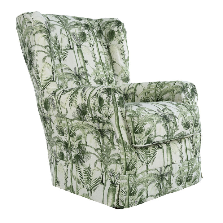 Dakota Skirted Armchair - Palmera Cubana Linen