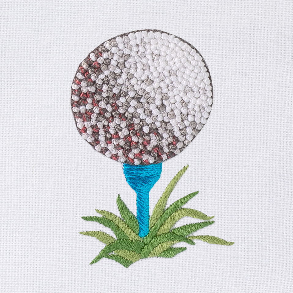 Golf Ball Embroidered Tissue Box Cover