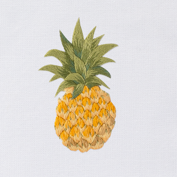 Pineapple Embroidered Tissue Box Cover