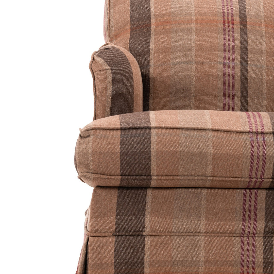 Evelyn Skirted Armchair - Chalet Plaid