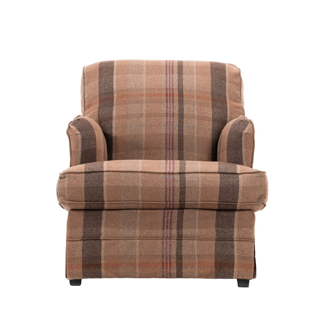 Evelyn Skirted Armchair - Chalet Plaid